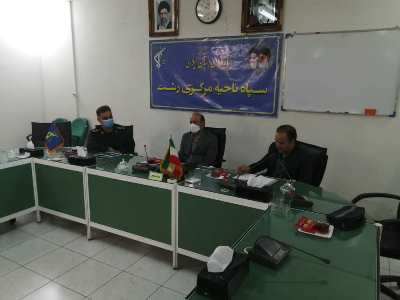 نشست مشترک رییس مرکز آموزش فنی و حرفه ای شهید باهنر رشت با فرماندهی سپاه پاسداران ناحیه مرکزی شهرستان
